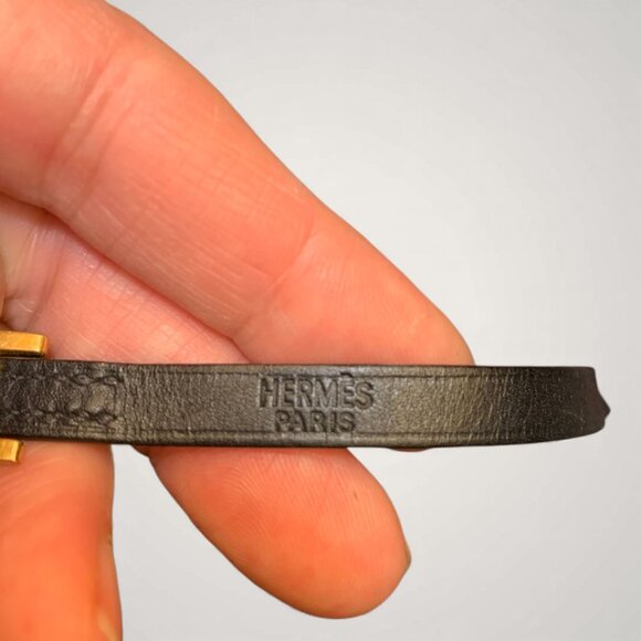 Hermès Leather Hapi 6MM Wrap Bracelet - Picture 5 of 5